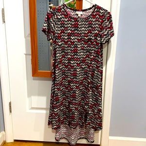 LuLaRoe chevron-esque short sleeve dress